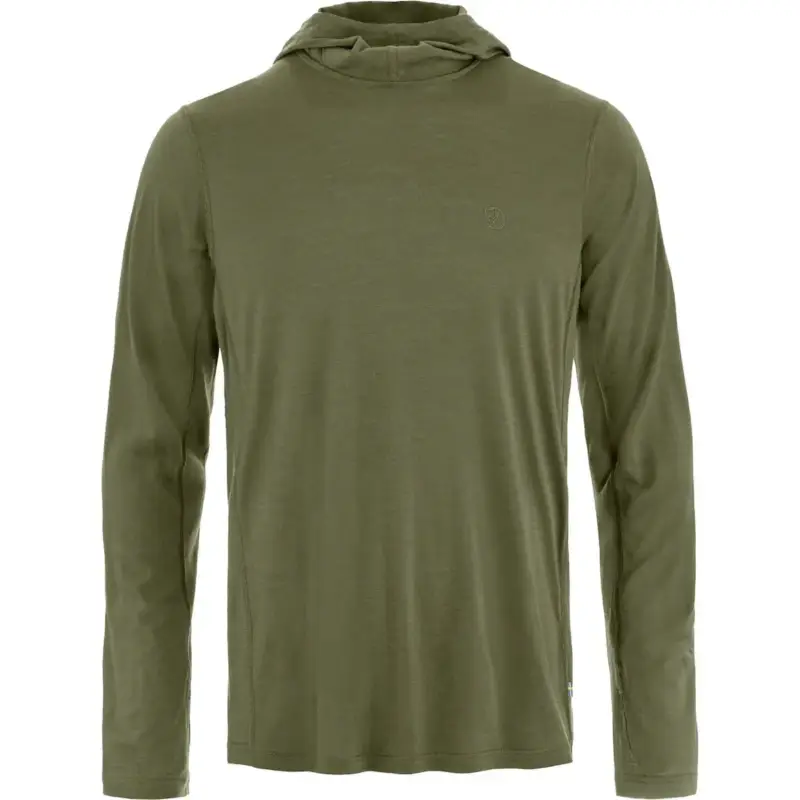 Nowość Bluza z merynosem męska Fjallraven Abisko Wool Hoodie - Laurel Green