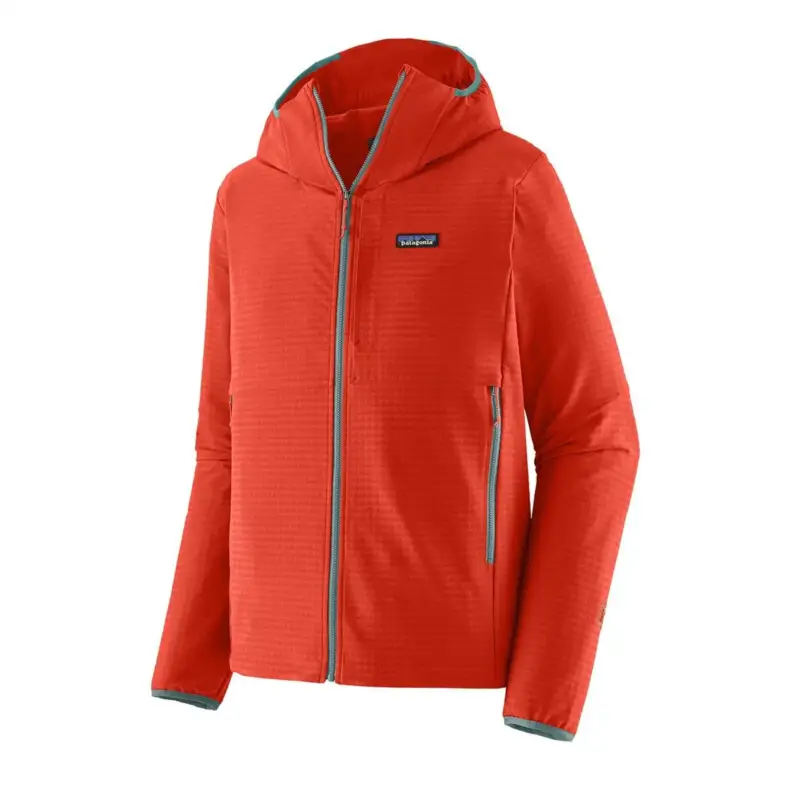 Bluza techniczna męska Patagonia R1® TechFace Hoody - Hot Ember Dostępne od ręki