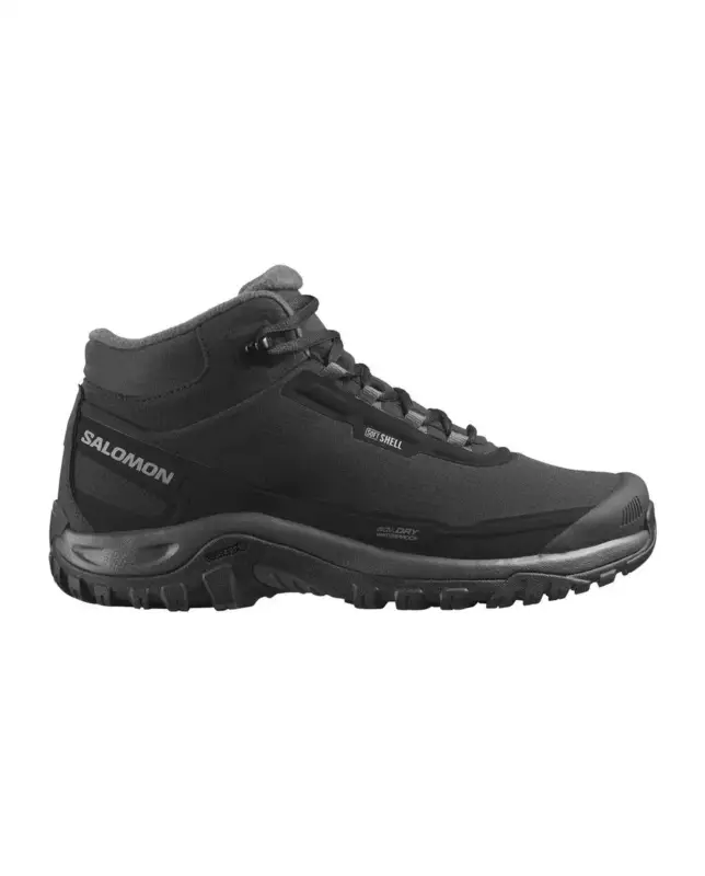Buty zimowe męskie Salomon Shelter WP - Black/Asphalt Popularny