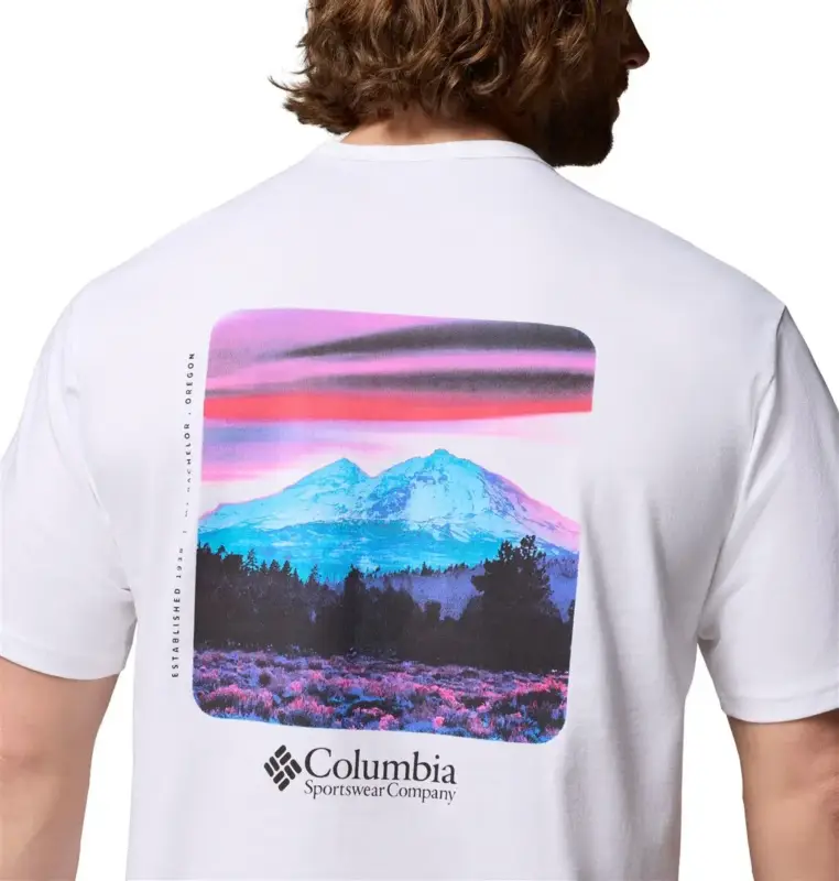 Koszulka z filtrem UV męska Columbia CSC™ Heavyweight Back Graphic Tee - White, Photo Popularny