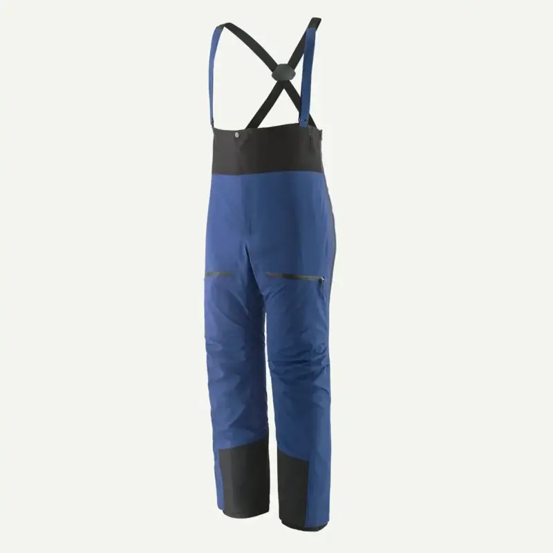 Łatwy zwrot Spodnie membranowe z szelkami męskie Patagonia Pluma Pro Bibs - Clement Blue