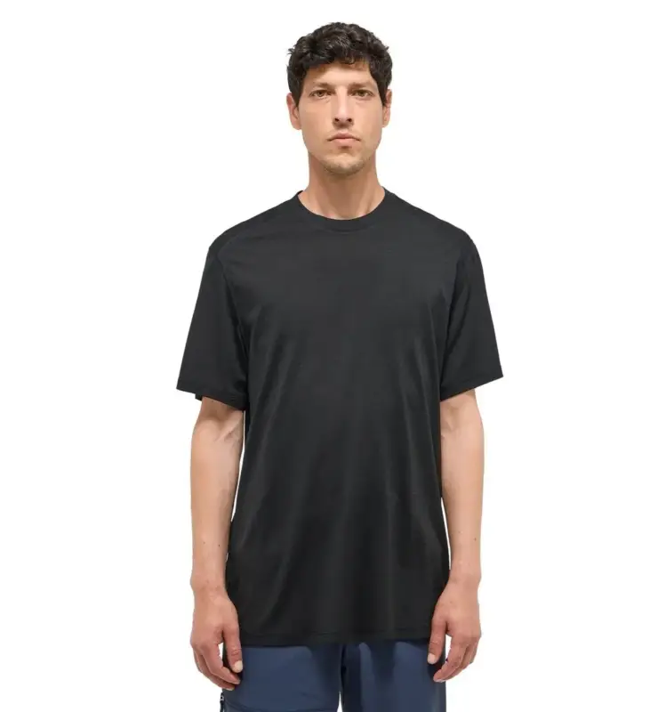 Rabat Koszulka szybkoschnąca męska Haglofs Kaise Wool Tee - True Black