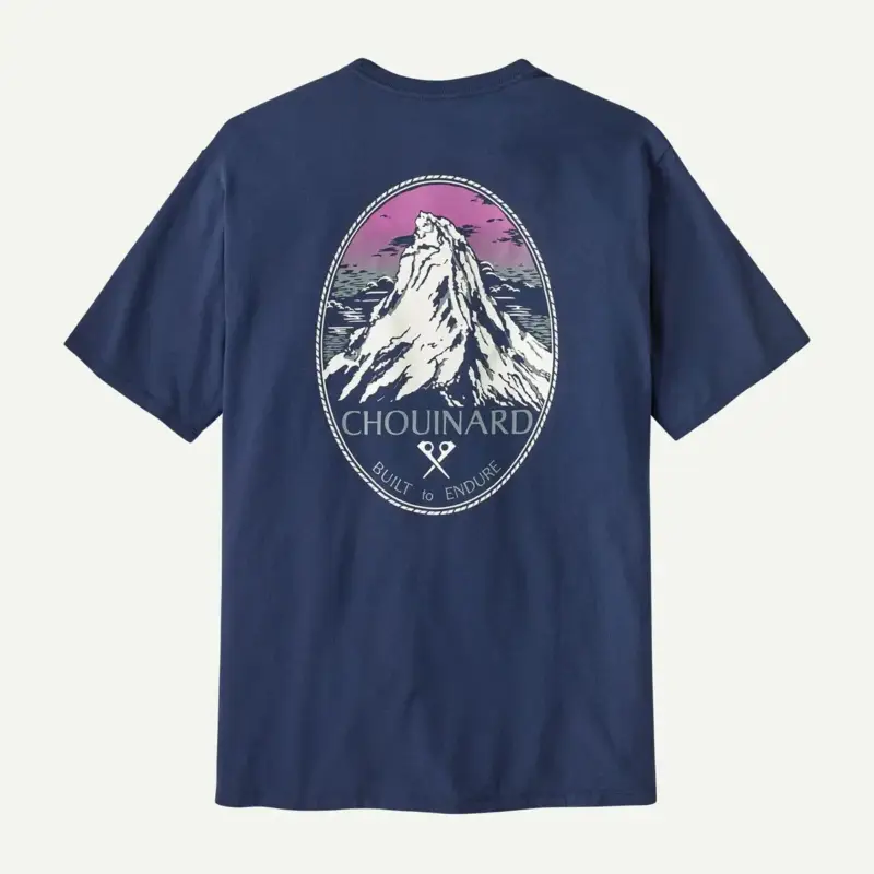 Koszulka męska Patagonia Chouinard® Crest Pocket Responsibili-Tee® - Clement Blue Łatwy zwrot
