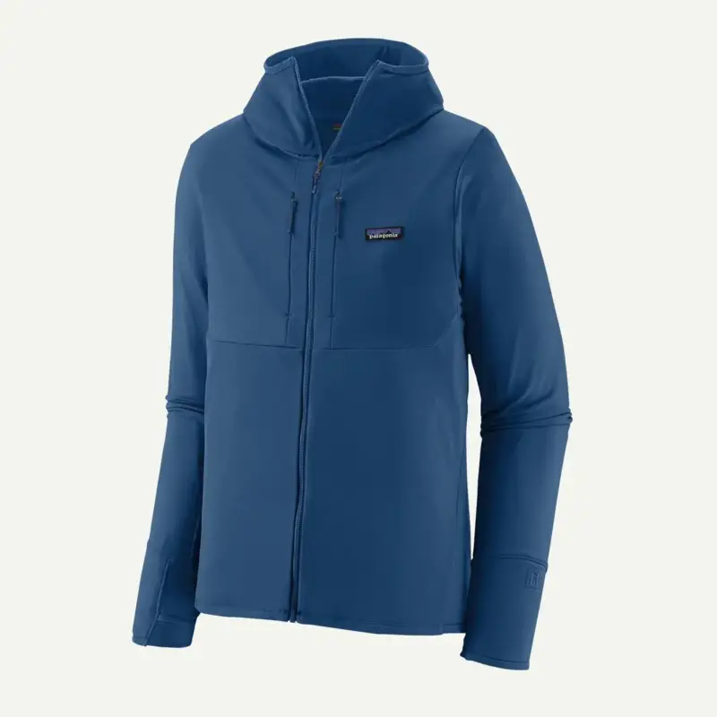 Bluza techniczna męska Patagonia R1® Thermal Full-Zip Hoody - Clement Blue Obniżka ceny