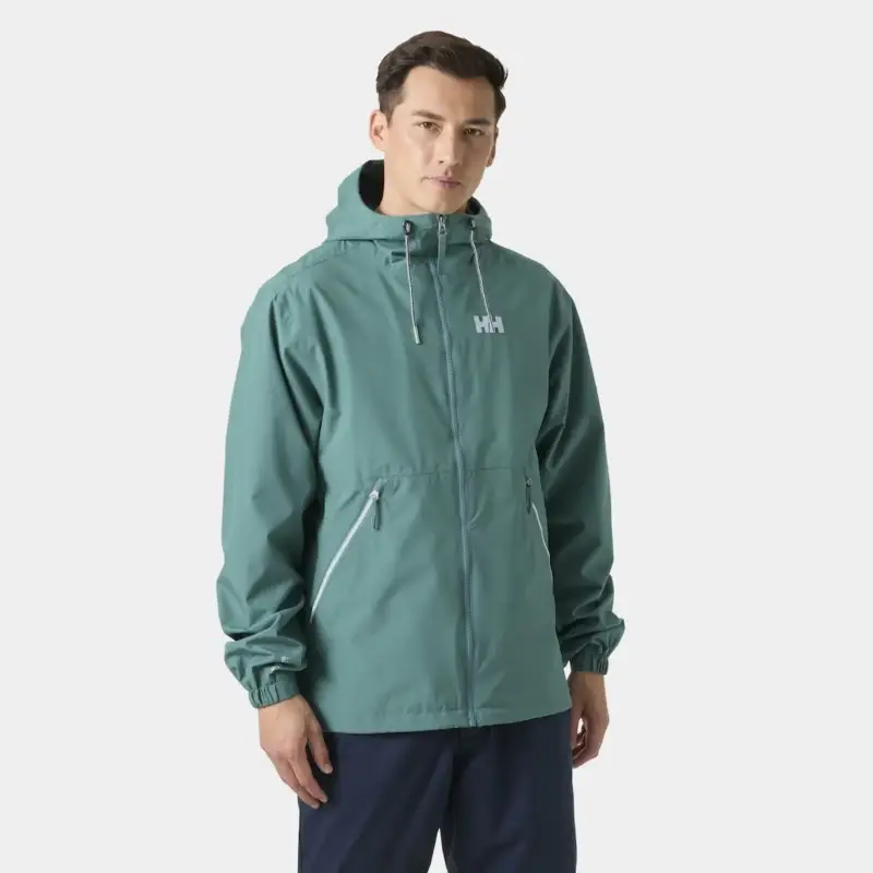 Kurtka membranowa męska Helly Hansen Sandoy Rain Jacket - Opal Green Hit sprzedaży