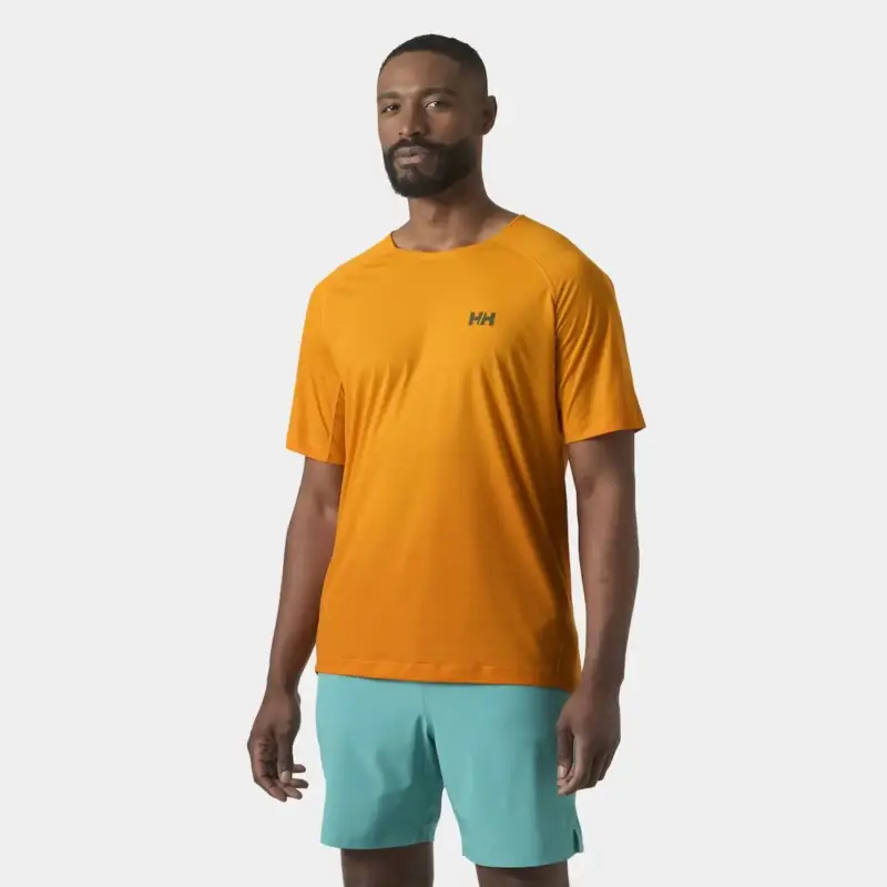Promocja Koszulka szybkoschnąca męska Helly Hansen Trail Short Sleeve T-Shirt - Ignite Orange