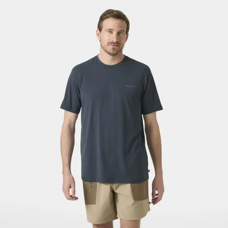 Szybka wysyłka Koszulka z filtrem UV męska Helly Hansen Skog Graphic T-Shirt - Alpine Frost
