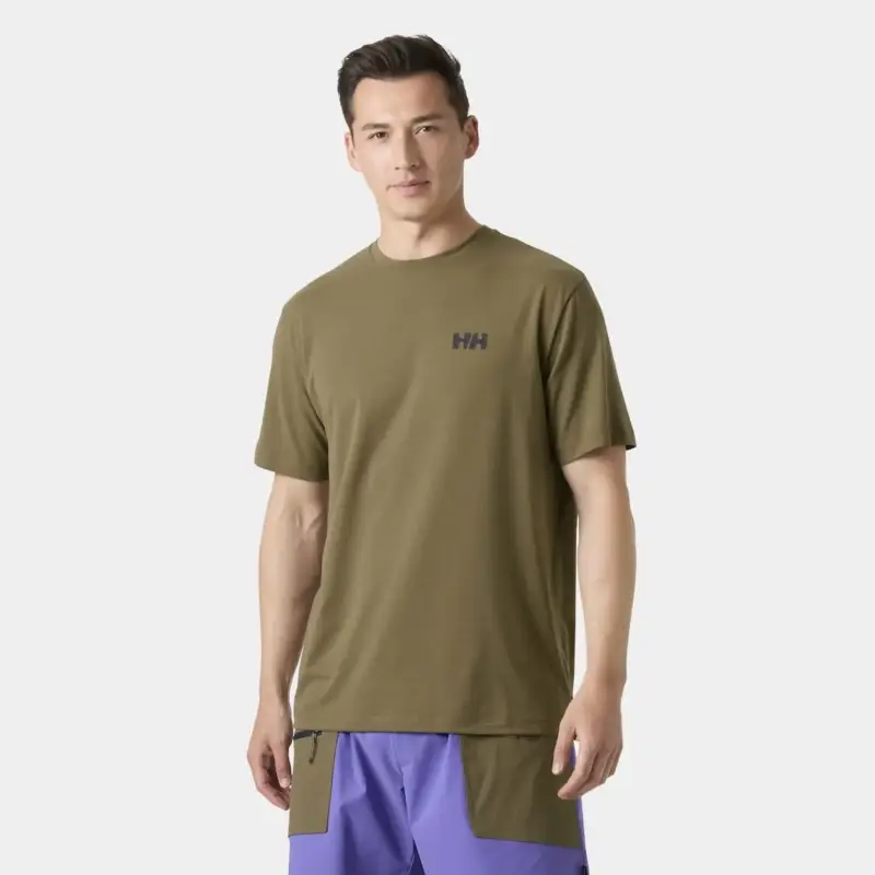 Koszulka z filtrem UV męska Helly Hansen Skog Graphic T-Shirt - Bedrock Bezpieczne zakupy