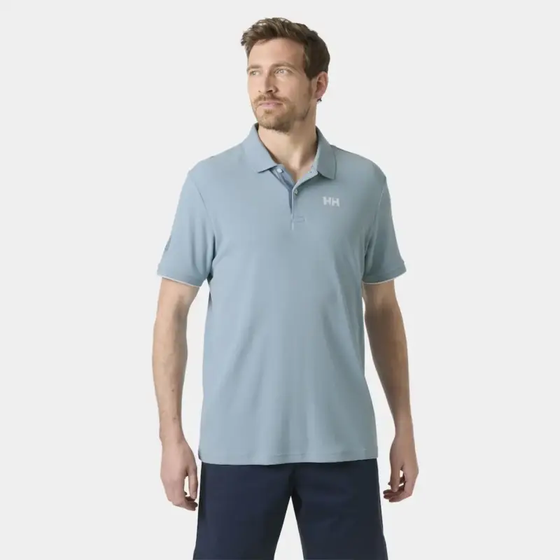 Łatwy zwrot Koszulka Polo z filtrem UV męska Helly Hansen Ocean Polo 2.0 - Windy Blue