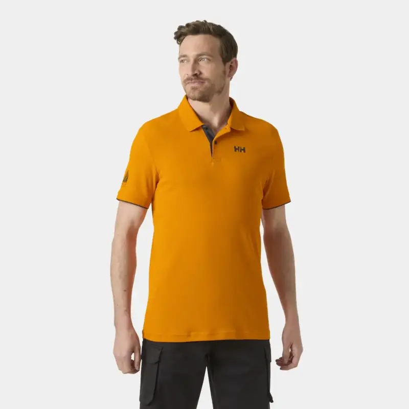 Oferta limitowana Koszulka Polo z filtrem UV męska Helly Hansen Ocean Polo 2.0 - Ignite Orange