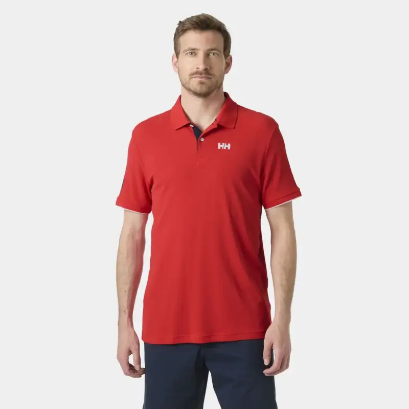 Koszulka Polo z filtrem UV męska Helly Hansen Ocean Polo 2.0 - Alert Red Kup teraz