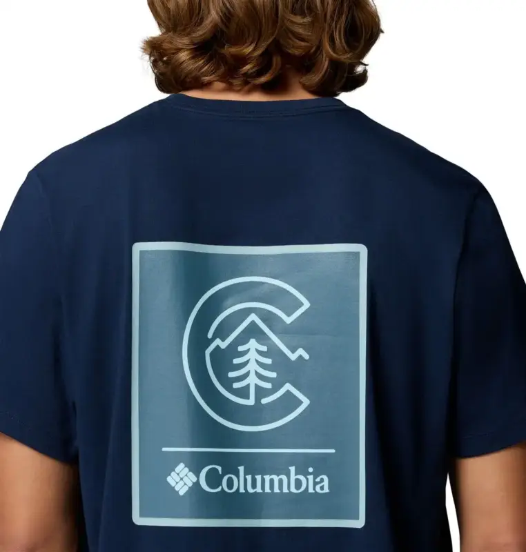 Koszulka bawełniana męska Columbia CSC™ Logo Back Tee - Collegiate Navy Szybka wysyłka