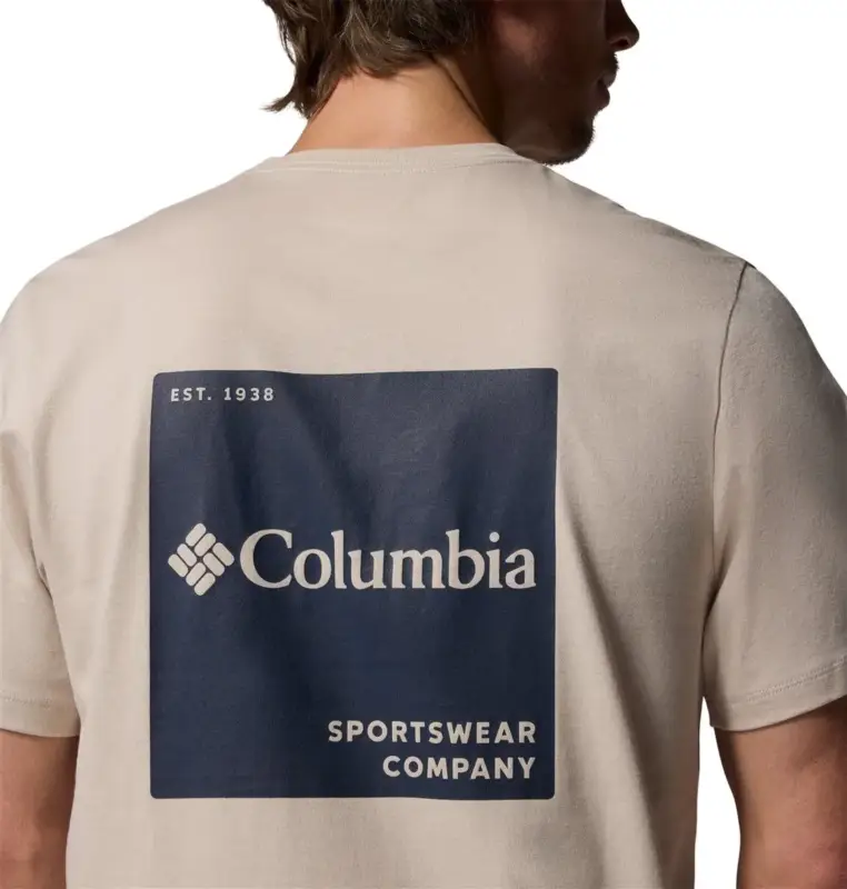 Koszulka bawełniana męska Columbia CSC™ Logo Back Tee - Dark Stone Kup teraz