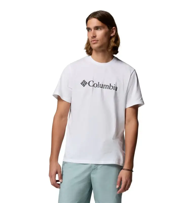 Koszulka bawełniana męska Columbia CSC Basic Logo™ Tee - White Super okazja