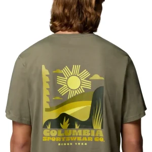 Bezpieczna płatność Koszulka bawełniana męska Columbia CSC™ Outdoor Back Graphic Tee - Stone Green