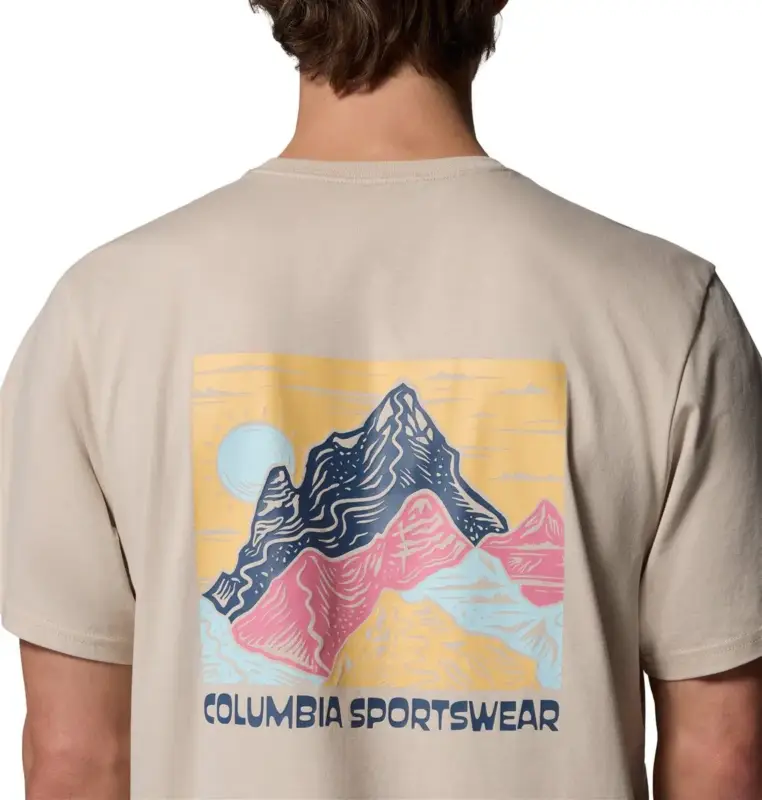 Koszulka bawełniana męska Columbia CSC™ Outdoor Back Graphic Tee - Dark Stone Zamów dziś