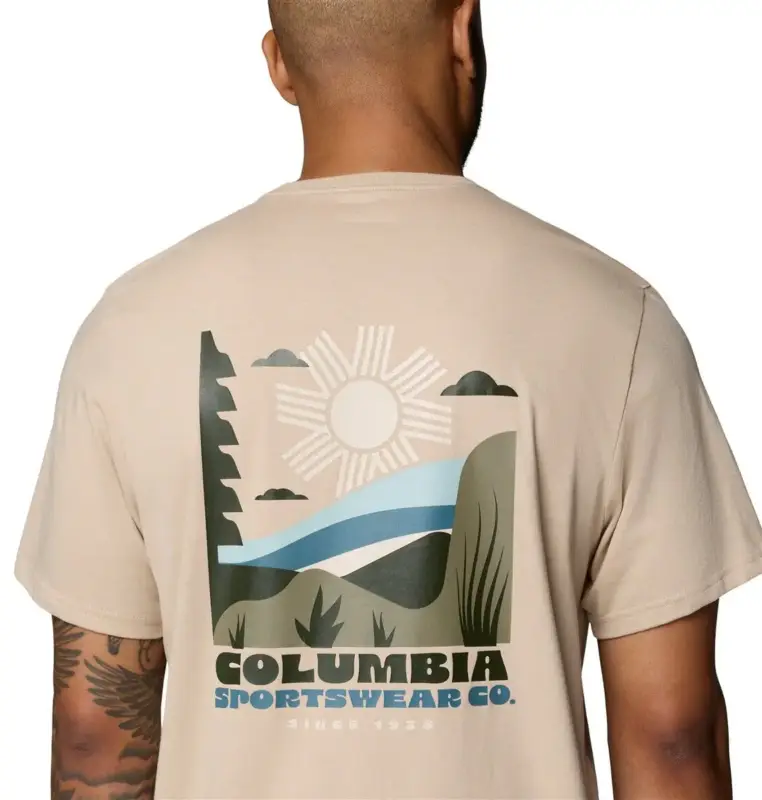 Koszulka bawełniana męska Columbia CSC™ Outdoor Back Graphic Tee - Ancient Fossil Bezpieczna płatność