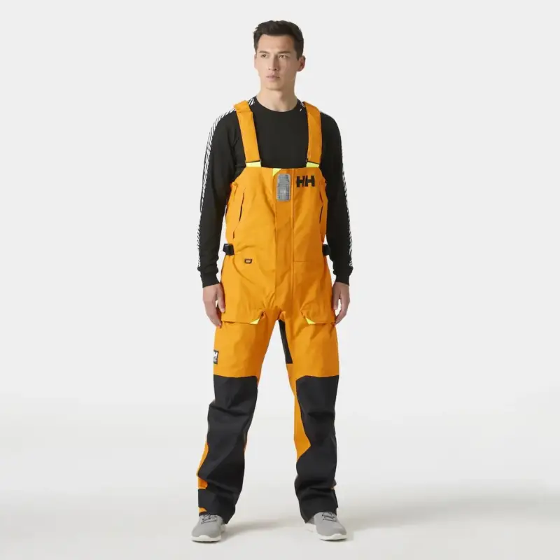 Ostatnia szansa Spodnie żeglarskie męskie Helly Hansen Skagen Offshore Bib - Ignite Orange
