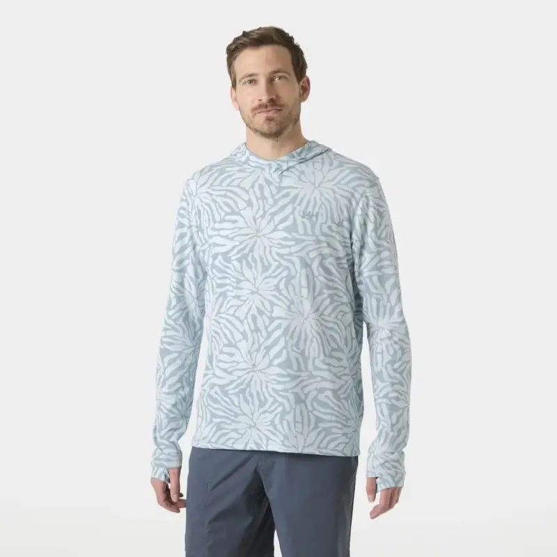 Bluza z filtrem UV męska Helly Hansen Active Solen Hoodie - Windy Blue Cena promocyjna