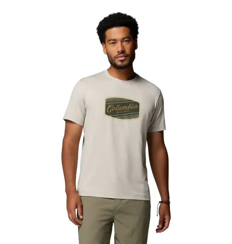 Koszulka szybkoschnąca męska Columbia Parsons Point™ SS Graphic Tee - Dark Stone Wybór klientów