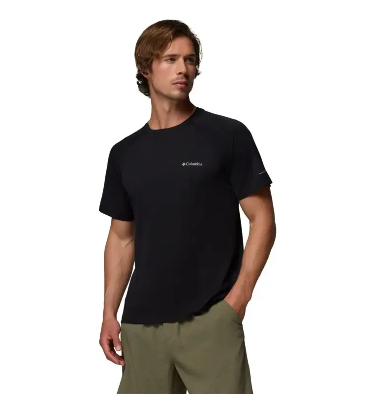 Koszulka z ochroną UV męska Columbia Alpine Chill™ Pro SS Crew - Black Nie przegap