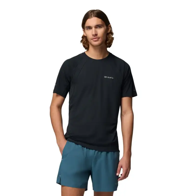 Koszulka szybkoschnąca męska Columbia Stealth Spring™ SS Tee - Black Bezpieczne zakupy