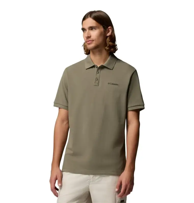 Koszulka szybkoschnąca męska Columbia Carter Ridge™ Pique Polo - Stone Green Oferta czasowa