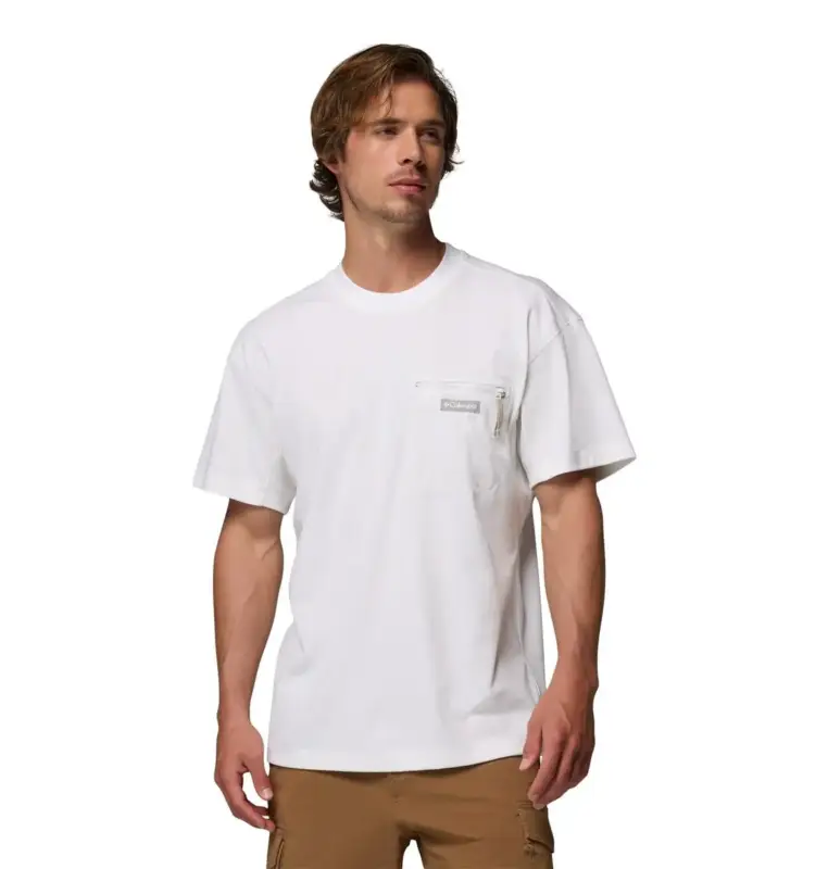 Nowy Koszulka szybkoschnąca męska Columbia Echo Passage™ SS Crew - White
