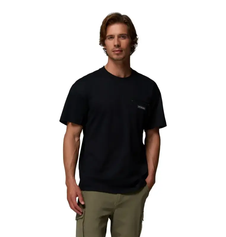 Szybka dostawa Koszulka szybkoschnąca męska Columbia Echo Passage™ SS Crew - Black