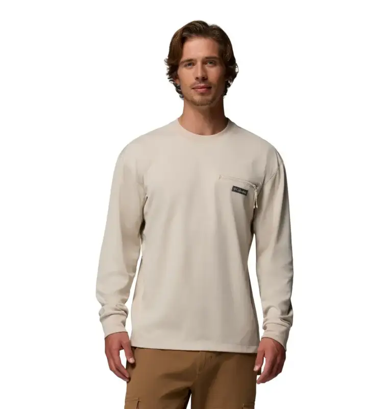 Obniżka ceny Bluza szybkoschnąca męska Columbia Echo Passage™ LS Crew - Dark Stone