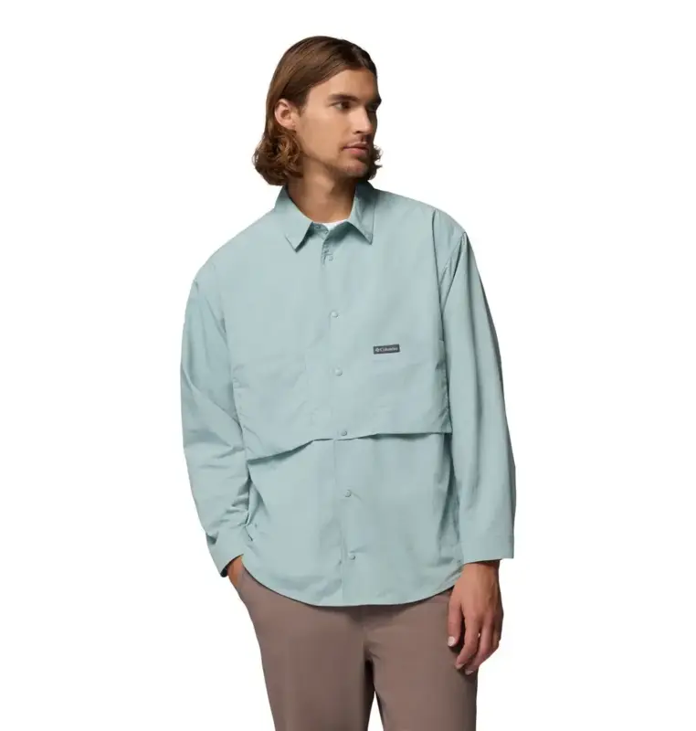 Koszula UV męska Columbia Chill Creek™ LS Shirt - Crushed Blue Oferta limitowana