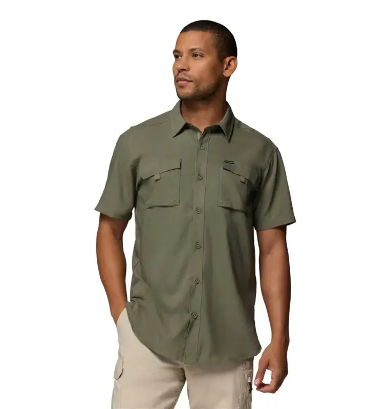 Koszula szybkoschnąca męska Columbia Silver Ridge™ Utility II SS - Stone Green Obniżka ceny