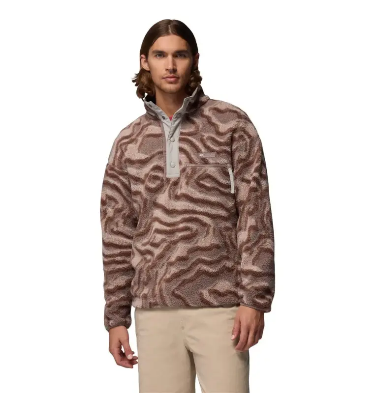 Promocja Bluza polarowa męska Columbia Helvetia™ II Printed Half Snap Fleece - Iron