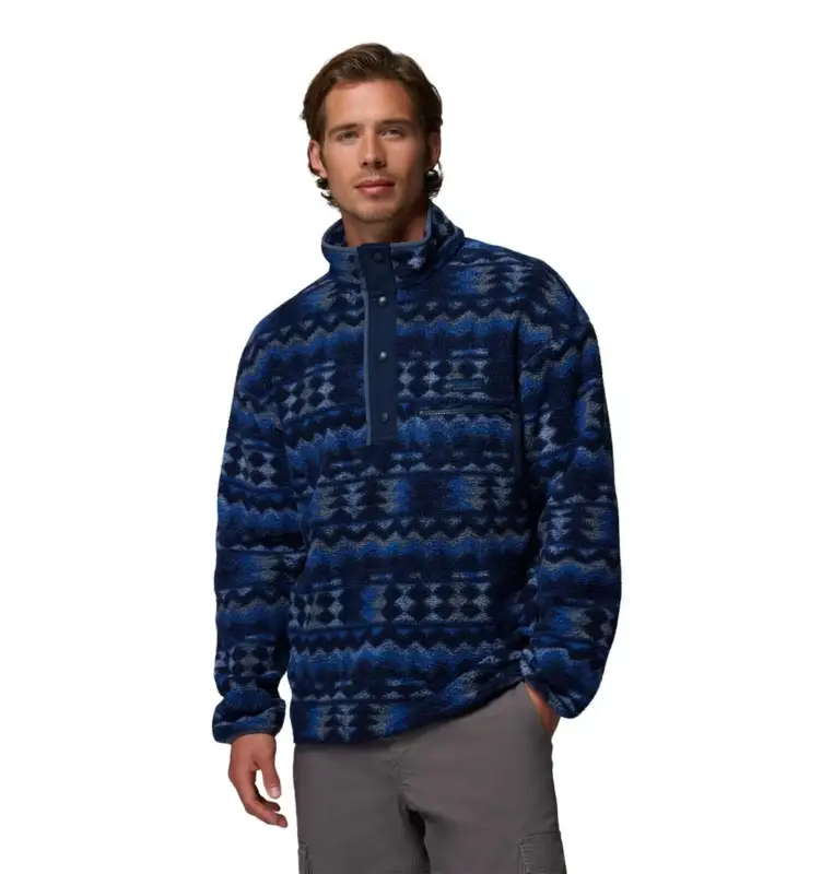 Bluza polarowa męska Columbia Helvetia™ II Printed Half Snap Fleece - Mountain Blue Zamów teraz