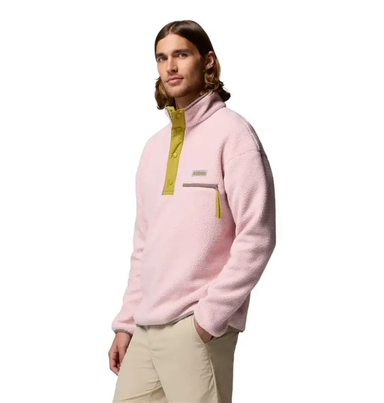 Bluza polarowa męska Columbia Helvetia™ II Half Snap Fleece - Pink Agate Oferta limitowana