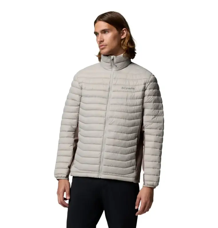 Taniej Kurtka ocieplana męska Columbia Powder Pass™ Hybrid Jacket - Flint Grey