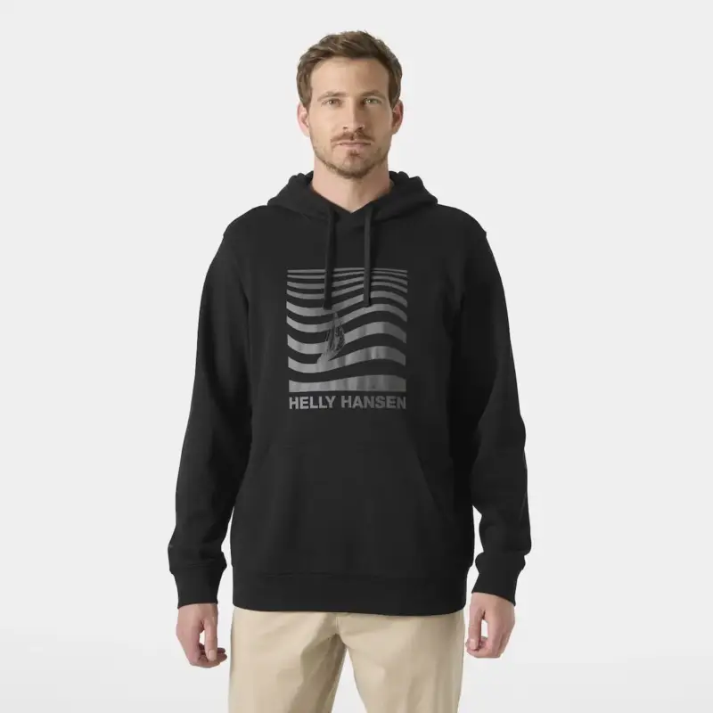 Bluza bawełniana męska Helly Hansen Shoreline Hoodie - Black Zniżka