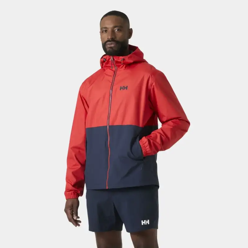 Kurtka membranowa męska Helly Hansen Hilo Rain Jacket - Alert Red Cena promocyjna