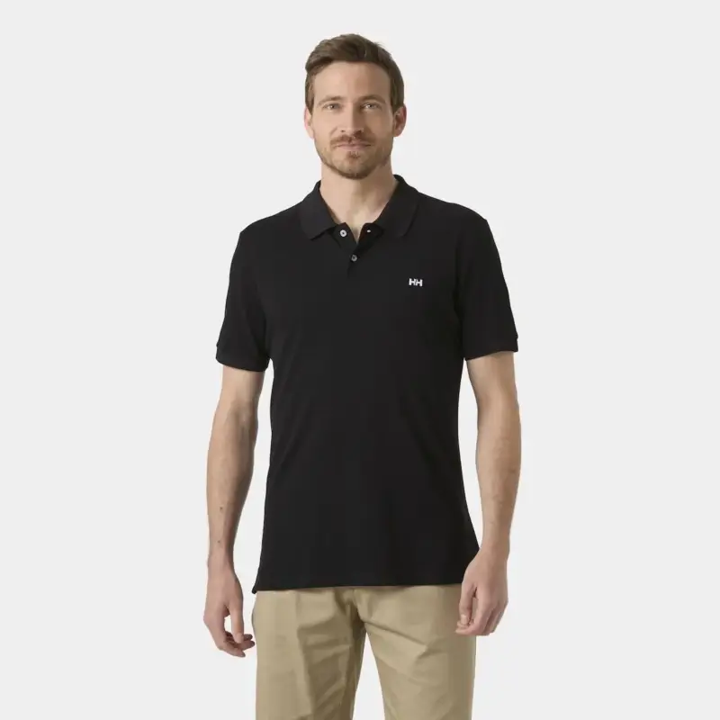 Koszulka bawełniana męska Helly Hansen Elba Fitted Polo - Black Rabat