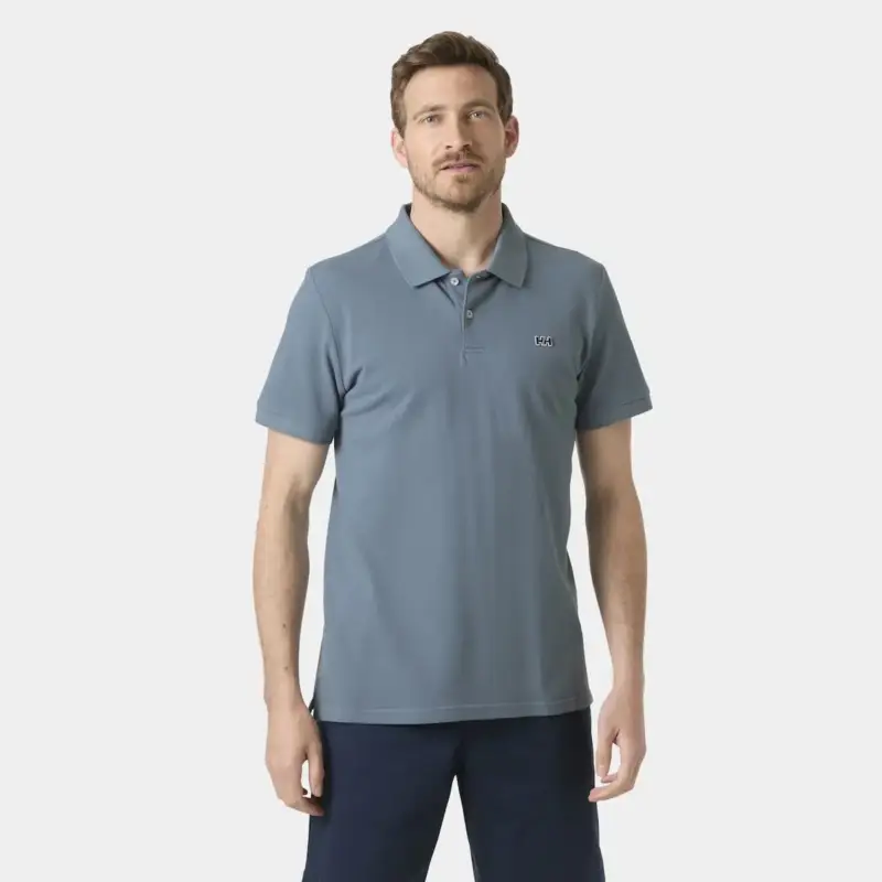 Koszulka bawełniana męska Helly Hansen Hudson Polo - Washed Navy Ekspresowa dostawa