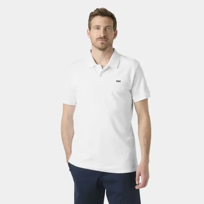 Koszulka bawełniana męska Helly Hansen Hudson Polo - White Ograniczona ilość