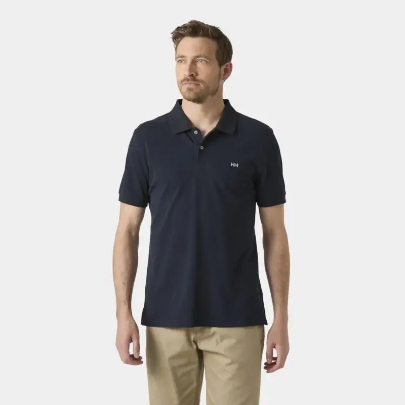 Koszulka bawełniana męska Helly Hansen Elba Fitted Polo - Navy Okazja