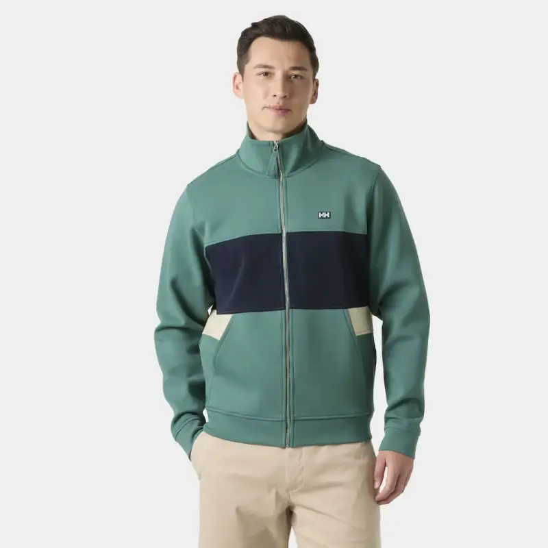 Zamów dziś Bluza bawełniana męska Helly Hansen Koster Sweat Jacket - Opal Green