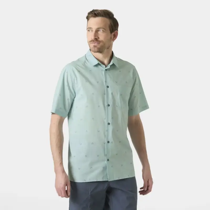 Zamów teraz Koszula bawełniana męska Helly Hansen Viken SS Shirt - Barely Blue