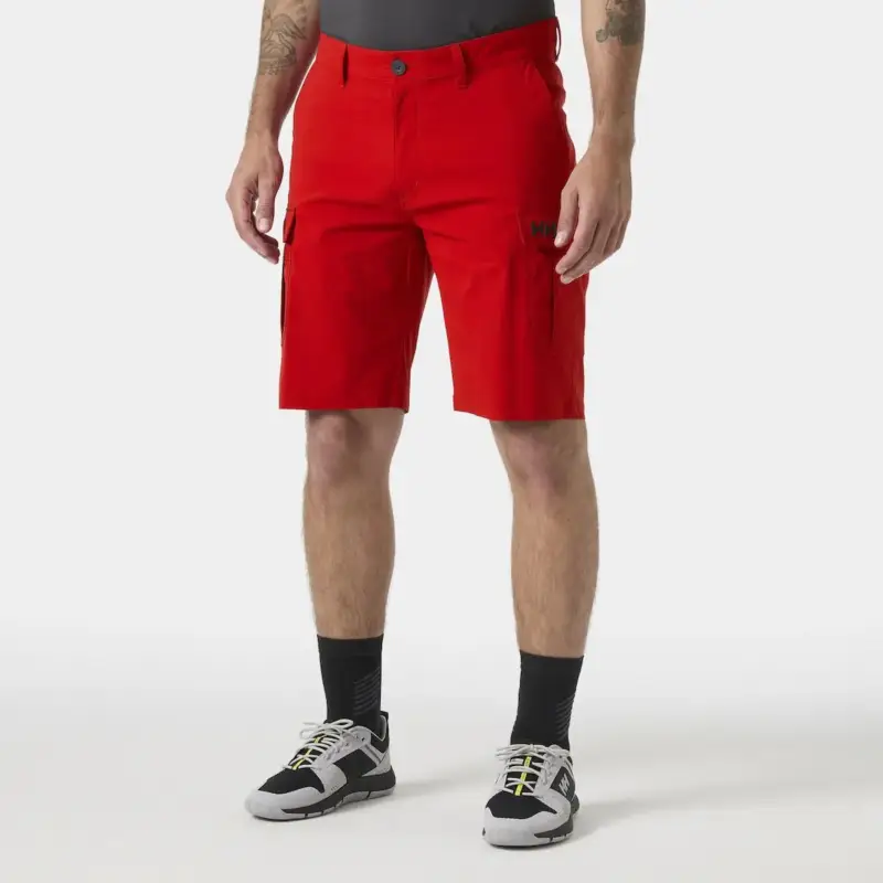 Spodenki szybkoschnące męskie Helly Hansen HH QD Cargo Shorts 11" - Red Rabat