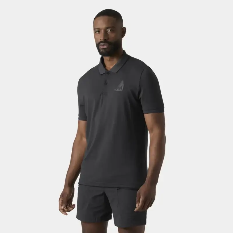 Koszulka Polo szybkoschnąca męska Helly Hansen HP Figari Polo - Ebony Ekspresowa dostawa