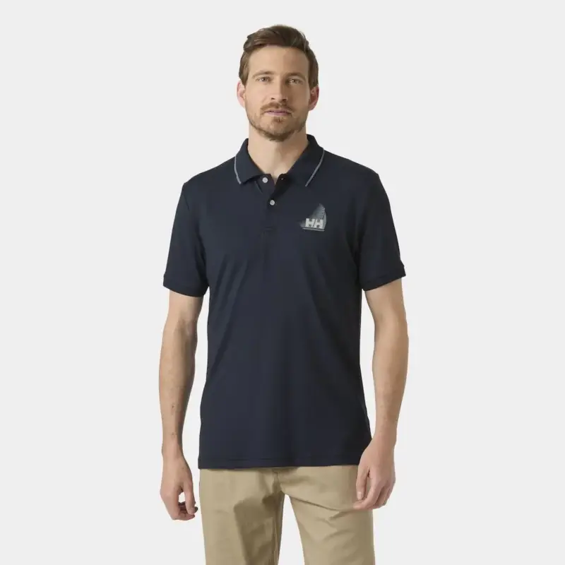 Nie przegap Koszulka Polo szybkoschnąca męska Helly Hansen HP Figari Polo - Navy
