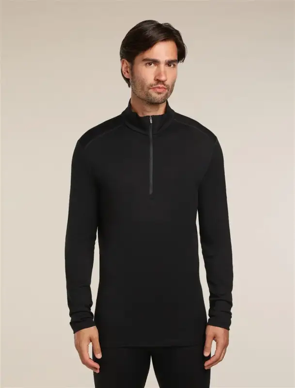 Szybka wysyłka Bluza termoaktywna z merino męska Icebreaker Merino 260 Tech LS Half Zip - Black