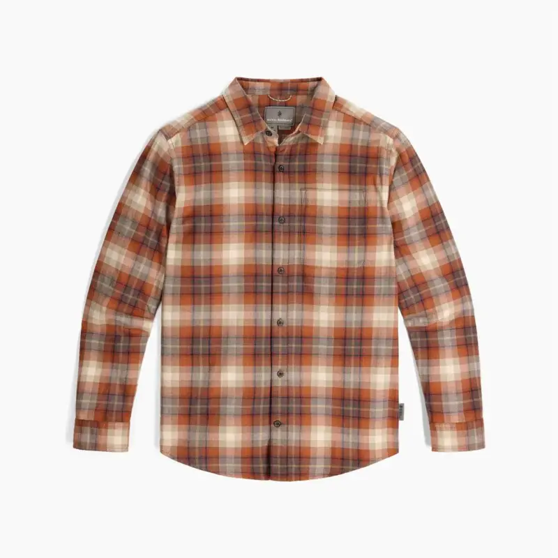 Koszula bawełniana męska Royal Robbins Lieback Organic Cotton Flannel - Rust Brown Dipsea Pld Dostępne od ręki
