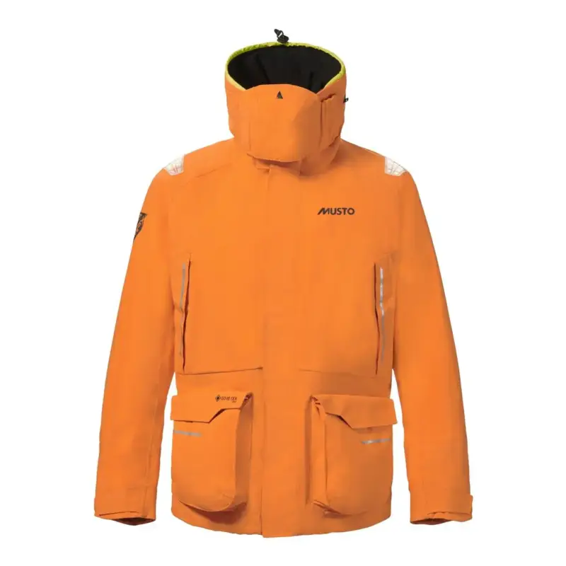 Darmowy zwrot Sztormiak męski Musto Mpx GORE-TEX® Pro Offshore Jacket 2.0 - Race Orange
